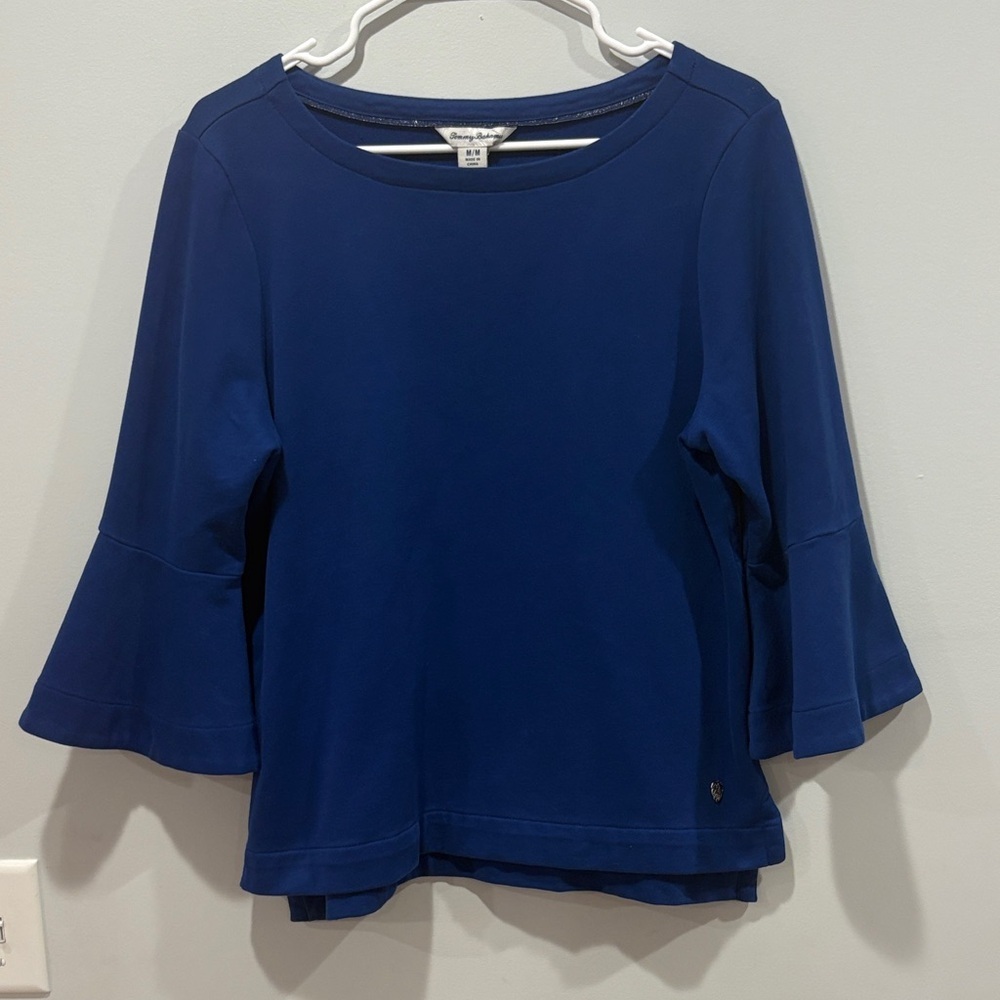 Tommy Bahama Deep Blue Flared Sleeve Top